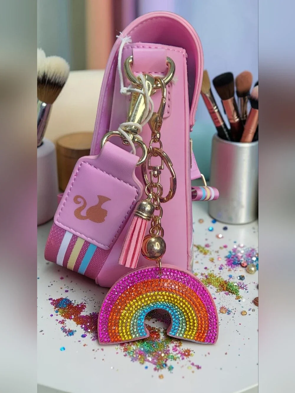 Loungefly Barbie 65th Anniversary Logo Crossbody Bag NWOT - Picture 2 of 15